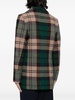 tartan-check virgin wool double-breasted coat