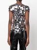 metallic-disks short-sleeved top