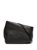 Fanta asymmetric leather clutch bag