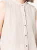 sleeveless button-up shirt 