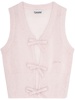 bow-fastening knitted vest