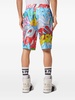 Bombing Graffiti silk bermuda shorts