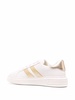 logo-stripe leather sneakers