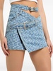 monogram denim skirt