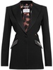 cut-out single-breasted blazer 