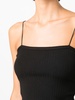 spaghetti-strap ribbed top