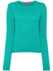 ribbed-knit cotton jumper