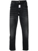 logo-patch straight-leg jeans