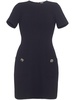 Flynn wool crepe mini dress