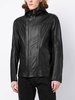 photograph-print leather jacket