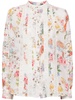 floral-print cotton blouse