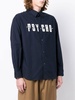 Psycho-print long-sleeved shirt