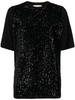 sequinned velvet T-shirt