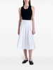 pleated wrap midi skirt