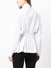 gathered-waist cotton shirt