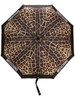 cheetah-print compact umbrella