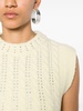 crystal-embellished knitted top