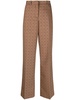 geometric-print straight-leg trousers