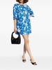 floral-print half-length-sleeve mini dress