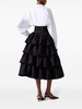 tiered midi skirt