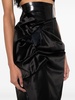 deconstructed satin pencil skirt