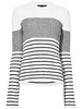 striped flared-cuffs jumper