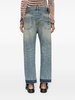 Crossover high-rise cropped jeans