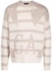 intarsia-knit logo jumper