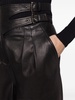 double-buckle leather trousers