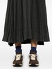 pleated midi skirt