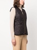 logo-embroidered quilted reversible gilet