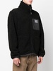 logo-patch long-sleeve fleece jacket