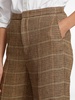 plaid straight-leg trousers