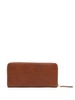 grained-leather logo-plaque purse