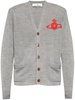 intarsia-knit logo cardigan