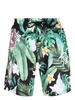 floral-print swim shorts