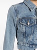 bead-embellished cropped denim jacket