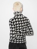 houndstooth pattern turtleneck jumper