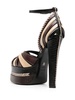 snakeskin-effect braided platform sandals