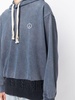 peace-embroidered panelled hoodie