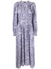 Myrala paisley-print midi-length dress