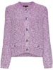 sequin-embellished knitted cardigan