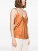 V-neck silk satin top