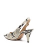 River 75mm python-embossed pumps