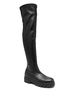 above-knee leather boots