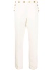 high-waist silk trousers