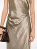 crinkled satin dress