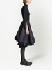 pleated full taffeta skirt