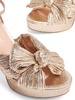 Natalia 115mm pleated-lamé sandals