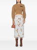 Fendi Embroidered Tulle Longuette Skirt Clothing